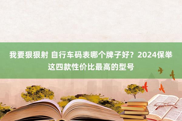 我要狠狠射 自行车码表哪个牌子好？2024保举这四款性价比最高的型号