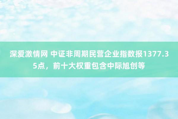 深爱激情网 中证非周期民营企业指数报1377.35点，前十大权重包含中际旭创等