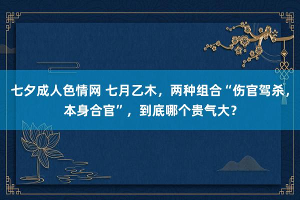 七夕成人色情网 七月乙木，两种组合“伤官驾杀，本身合官”，到底哪个贵气大？